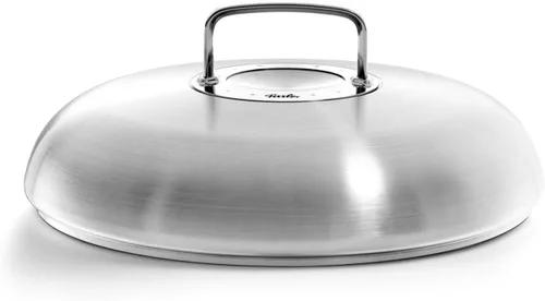 Vista 4 de Fissler Original-Profi Collection - Sartén de acero inoxidable de 9.5 pulgadas con tapa de metal de cúpula alta, todas las estufas incluyen