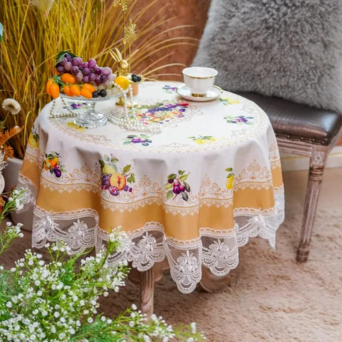 Vista 21 de SUTAVIA Mantel de Mesa Bordado con Encaje, Cubierta de Mesa Rectangular Estilo Granja, Mantel de Macramé Clásico Oblongo con Decoración Floral