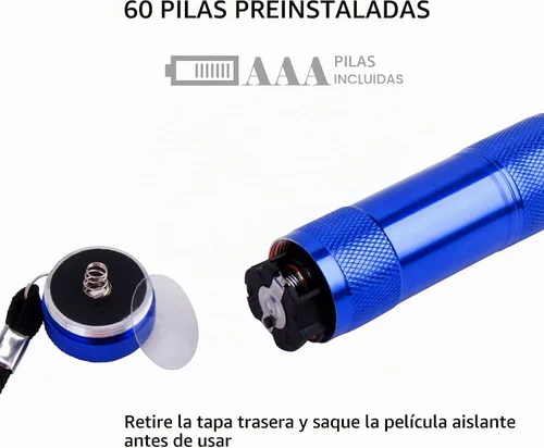 Vista 6 de FASTPRO Juego de 4 linternas de aluminio de 6 LED con pilas AAA incluidas