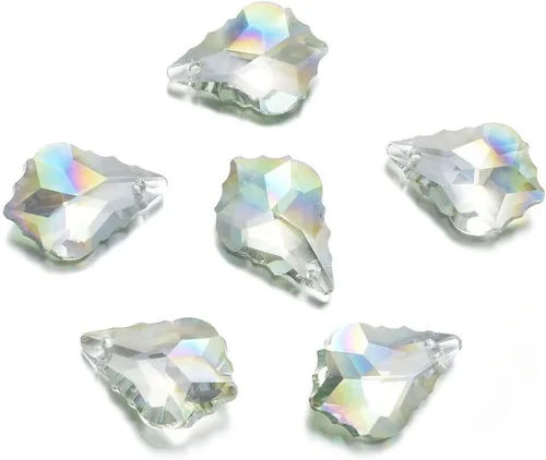 Vista 19 de 20pcs checa facetado cristal barroco lámpara colgante gota perlas Suncatcher 0.866 in febrero amatista púrpura piedra natal