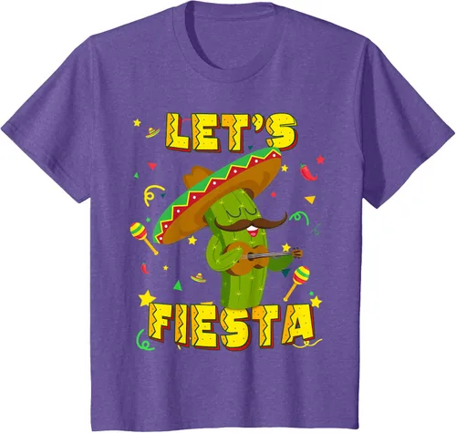 Vista 49 de Cinco De Mayo - Camiseta de regalo con sombrero de cactus Let's Fiesta, Negro, S