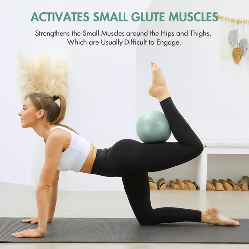 Vista 3 de Pelota de pilates de 9 pulgadas, pequeña pelota de ejercicio entre las rodillas para terapia física, pequeña yoga para pilates, yoga y entrenamiento
