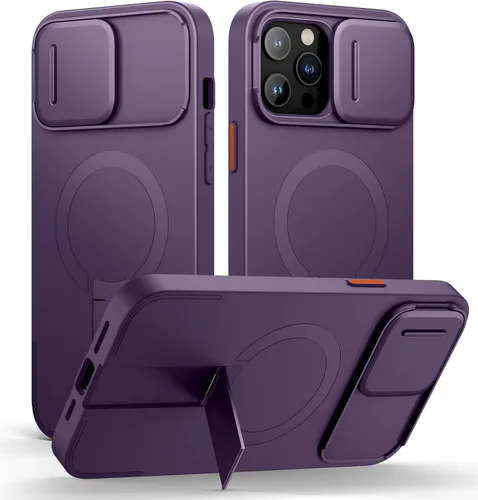 Vista 73 de SURITCH Funda para iPhone Air con cubierta de control de cámara, funda deslizante para cámara y soporte ajustable, compatible con MagSafe, a prueba