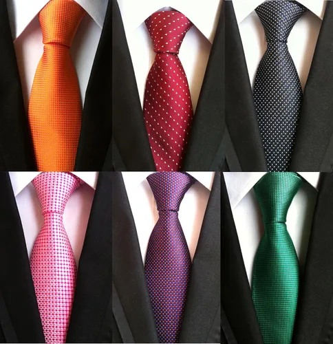 Vista 30 de WeiShang Lote de 6 corbatas clásicas de seda para hombre, corbatas tejidas jacquard Style 29