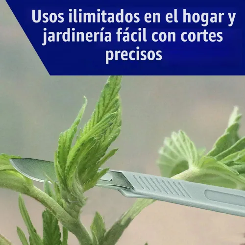 Vista 9 de MedHelp Escalpelos Desechables 10 - Herramienta de Dermaplaning Escalpelos 10 con Mango de Plástico, Hojas de Dermablade de Acero de Alto Carbono