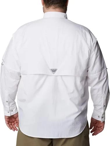 Vista 2 de Columbia Bahama II - Camisa de manga larga para hombre, color blanco, talla XL