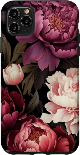 Vista 13 de Carcasa para iPhone 17 con diseño floral de peonía rosa magenta y rubor