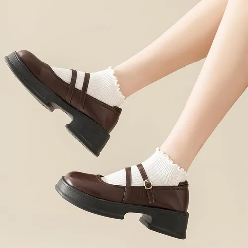 Vista 7 de Mcool Mary Calcetines tobilleros con volantes para mujer, paquete de 6 Blanco