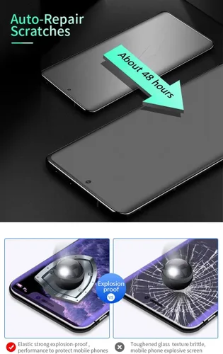 Vista 4 de 2 piezas de película de hidrogel mate antihuellas para Samsung Galaxy Note10 5G Note 10 4G 6.3 pulgadas, antideslumbrante, transparente, suave