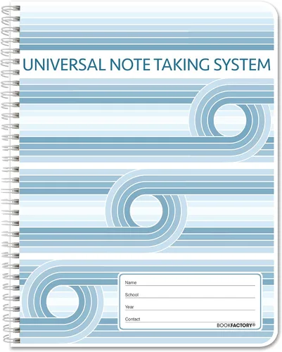 Vista 13 de BookFactory Sistema universal de toma de notas (notas Cornell) / cuaderno para tomar notas - 120 páginas, 8'' x 10'' - cubierta encuadernada