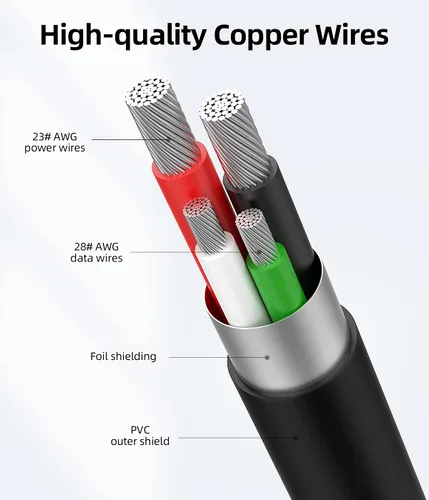 Vista 6 de Cable micro USB de 0.5 pies y 6 pulgadas, [3 unidades, 0.5 pies] cargador Android duradero cable corto cable de carga rápida para Samsung Galaxy S7