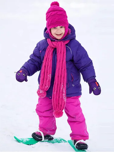 Vista 4 de Guantes de esquí de invierno guantes impermeables con forro de algodón cálido para niños
