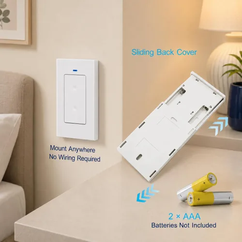 Vista 4 de QIACHIP Kit de mini receptor, rango RF de 100 pies, interruptor de luz