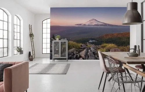 Vista 4 de Komar SHX9-050 SHX9-050 - Papel tapiz fotográfico no tejido, diseño de reino de una montaña, diseño XXL, decoración de paisaje natural, dormitorio