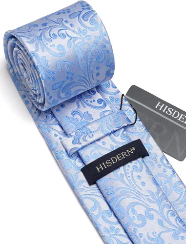 Vista 264 de Corbatas florales tejidas clásicas para hombre, corbata cuadrada de bolsillo, corbatas formales para hombres, boda con pañuelo