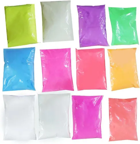 Vista 9 de 12 piezas de pigmento brillante en polvo de mica en polvo de mica de color nacarado en escamas de resina epoxi polvo luminoso para kit de limo