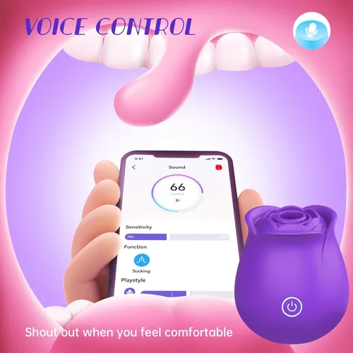 Vista 5 de Allovü - Juguete sexual de rosa 2 en 1 con 9 modos de succión, juguetes sexuales para adultos y juegos para estimulador anal del punto G