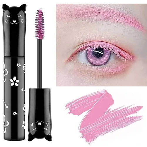 Vista 11 de 6 juegos de rímel de colores Regalo volumen y longitud de rímel Blanco Azul Púrpura Negro Marrón Rosa Impermeable Natural Hipoalergénico