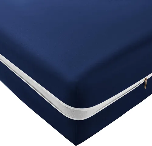 Vista 10 de SiinvdaBZX Sábana Bajera Ajustable con Cremallera Full Solamente, Protector de Colchón con Cremallera de Microfibra Ultra-Suave Funda de Sábana