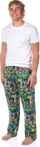Vista 2 de Marvel - Pantalones de pijama para hombre, diseño de cómic clásico The Incredible Hulk