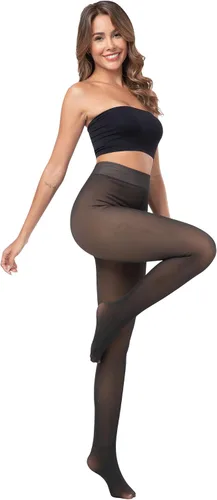 Vista 32 de NORMOV - Leggings con forro de vellón cálido para mujer, de invierno, mallas gruesas, de terciopelo, térmicas