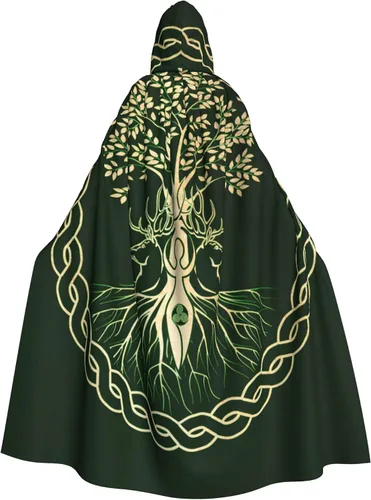 Vista 3 de Capa con capucha de Halloween para adultos, hombres y mujeres, sudaderas con capucha de Navidad, disfraces de cosplay