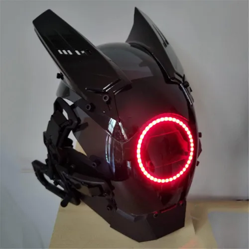 Vista 4 de Máscara de cosplay para hombres y mujeres, tecnología punk futurista, máscara de cosplay de Halloween, accesorios para fiestas y festivales de música