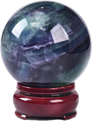 Vista 138 de JIC Gem Piedra Natural de Jaspe Africano Cristal de Curación Esfera Adivinación Bola de Piedra Preciosa, Feng Shui Reiki Aura Decoración
