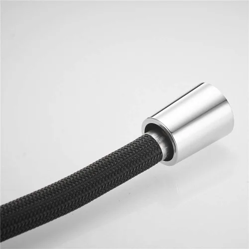 Vista 9 de Grifo desplegable para fregadero de baño de cocina de 1/2 pulgada IPS negro trenzado manguera de cabeza extraíble de 59 pulgadas o 59.1 in