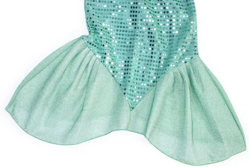 Vista 6 de HenzWorld Vestido de niña niña sirena disfraz princesa cumpleaños Cosplay fiesta joyería accesorios lentejuelas colas trajes