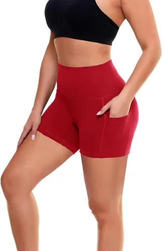 Vista 35 de Biker Shorts for Women with Pockets - 8"/5"/3" Booty Black Spandex Shorts Verde militar