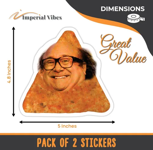 Vista 2 de IMPERIAL VIBES Adhesivo Danny Dorito – Calcomanía divertida de vinilo para coche, camión y camioneta – Extraíble