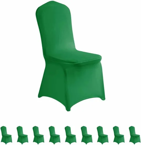 Vista 17 de LZY 6 piezas Fundas de Silla de Spandex Elásticas Fundas Deslizables para Fiestas de Boda, Fundas de Decoración de Sillas de Comedor y Banquete Negro