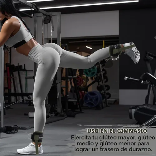 Vista 5 de LAVVON Correas de tobillo para máquinas de cable Kickbacks – Accesorios de cable de tobillo ajustables y cómodos para gimnasio, correa de tobillo