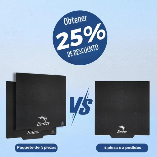 Vista 3 de Placa de construcción Creality Ender 3 2 piezas 235 * 235 mm, cama magnética suave para impresora 3D con revestimiento de PC, tapete para impresora