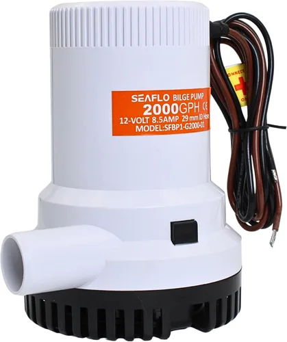 Vista 20 de SEAFLO Bomba de sentina automática serie 06 – 12 V CC, 750 GPH, interruptor de flotador integrado, totalmente sumergible, construcción duradera
