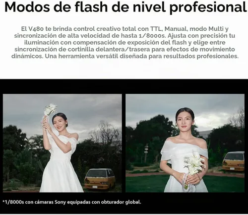 Vista 3 de Godox V480 Flash para Canon