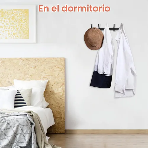 Vista 7 de Optish Perchero de Pared para Montar, Gancho para Abrigos de Montaje en Pared, Ganchos de Pared para Colgar, Perchero para Sombreros para Paredes