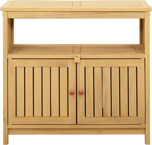 Vista 8 de vidaXL Garden Console Table Light Acacia 31.50 x 13.78 x 29.53 in