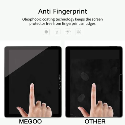 Vista 6 de Megoo Protector de pantalla para Microsoft Surface Go 4/3/2/1, vidrio templado 9H, anticaídas, hidrofóbico, oleofóbico, 9.5 x 6.7 in, 10,5 pulgadas