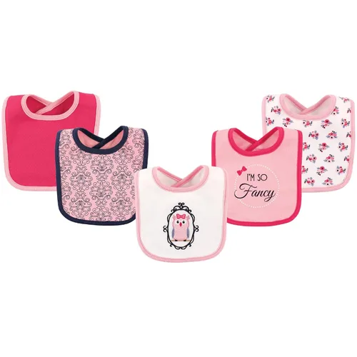 Vista 67 de Hudson Baby Baberos unisex de algodón para bebé, nube rosa, talla única (paquete de 2)