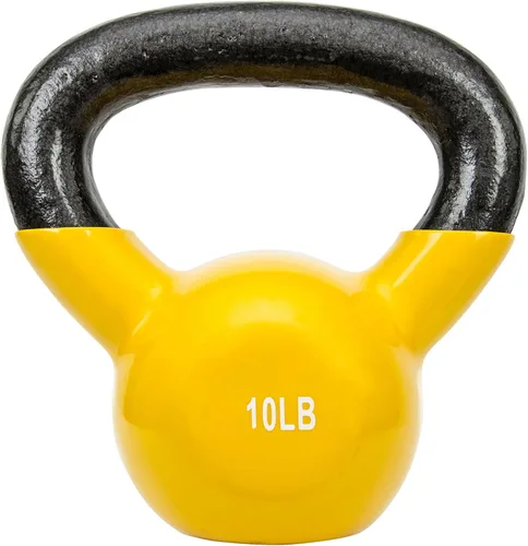 Vista 8 de Pesa rusa con revestimiento de vinilo Sunny Health & Fitness para entrenamiento de fuerza y ejercicio de balanceo - En 5, 10, 15, 20, 25 libras