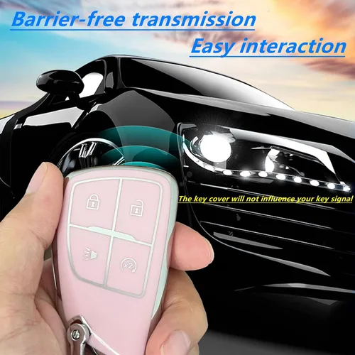 Vista 6 de para Funda de Llavero de Chevy Protector de Llave Compatible con 2021-2025 Chevy Tahoe Suburban GMC Yukon Denali Silverado Llaves Inteligentes