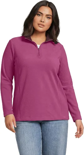 Vista 20 de Lands' End - Sudadera de vellón con cremallera de un cuarto, para todo tipo de clima Camello claro/marrón jengibre rico