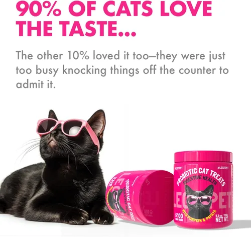 Vista 3 de LEGITPET Golosinas probióticas para gatos con prebióticos – Apoyo digestivo masticables suaves con calabaza y papaya – Apoya la salud intestinal