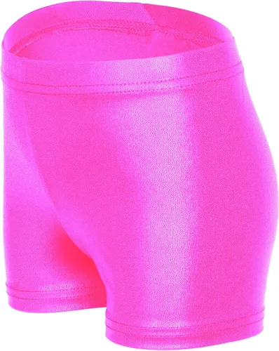 Vista 5 de iLover Pantalones cortos de gimnasia atlética para niñas de color sólido