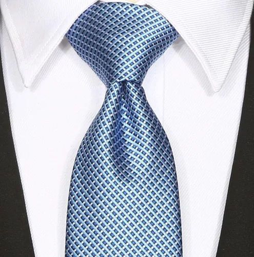Vista 91 de KissTies Mens Checkered Tie Set Solid Color Festive Necktie + Pocket Square