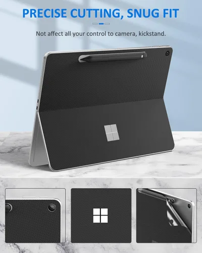 Vista 4 de Moko - Adhesivo para Microsoft Surface Pro 12 2025, color negro Body Skin Cover para Microsoft Surface Pro 12, piel sintética, sin burbujas, 12