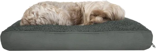 Vista 26 de Furhaven - Cama para perros y gatos, cojín de lujo, diseño rectangular tradicional, cama para mascotas con funda extraíble para perros y gatos