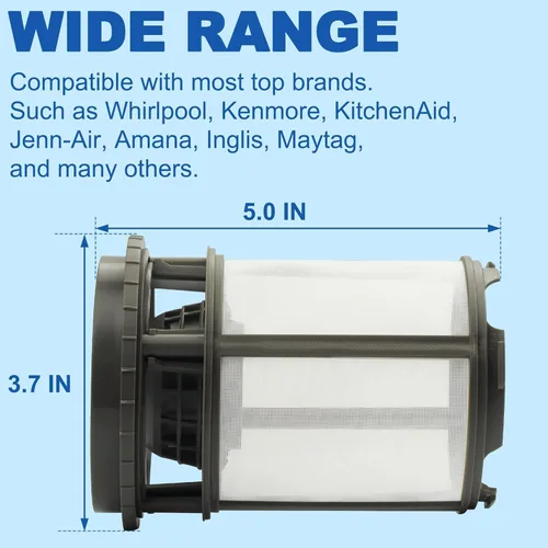 Vista 2 de 【Actualizado】 W10872845 Reemplazo de taza de filtro para bomba de lavavajillas Whirlpool Kenmore Whirlpool Amana Kitchenaid - Reemplaza 8579307